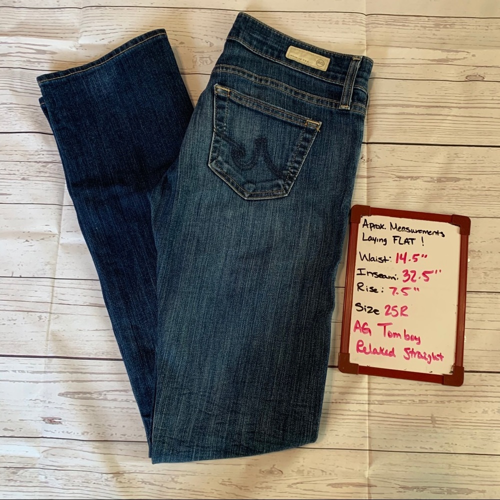 AG Tomboy Relaxed Straight Leg Jeans Sz 25R - Picture 9 of 9